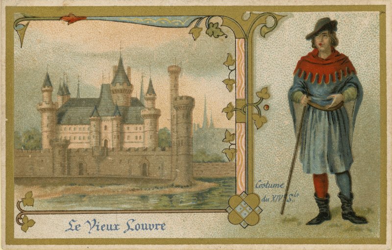 O velho Louvre de French School