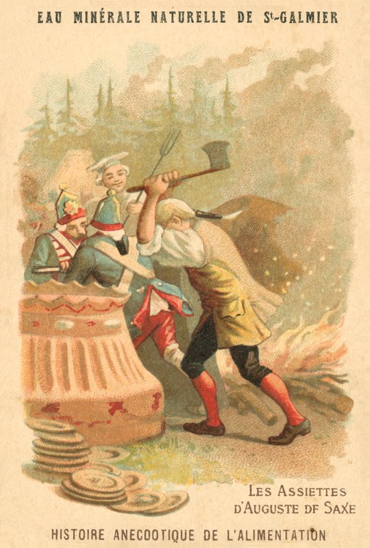 As placas de agosto de Saxônia (chromolitho) de French School