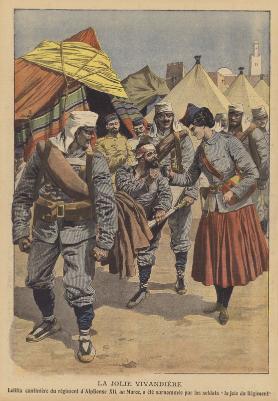 A bela vivandiere (cor litho) de French School