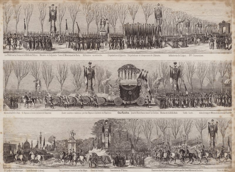 A procissão para o enterro de Napoleão, Paris, 1840 de French School
