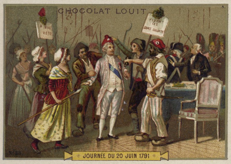 Os sans-culottes invadem o Palácio das Tulherias, Revolução Francesa, 20 de junho de 1792 de French School