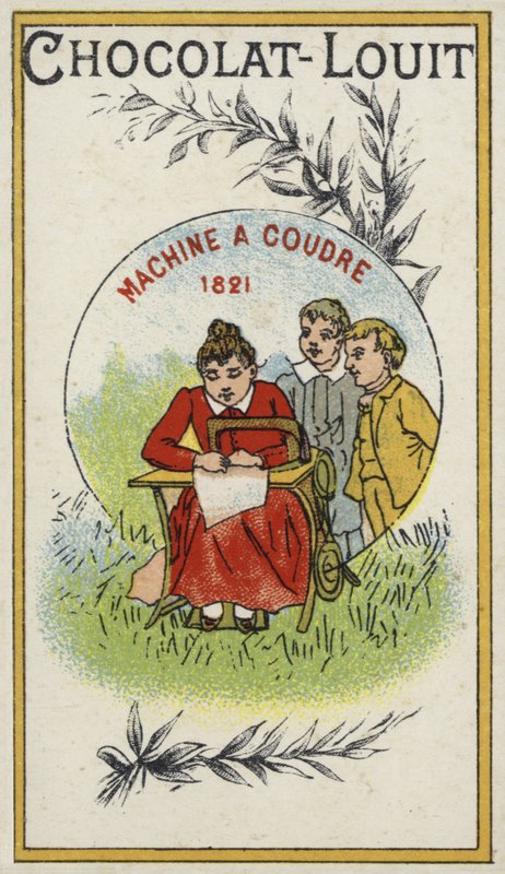 A máquina de costura, 1821 de French School