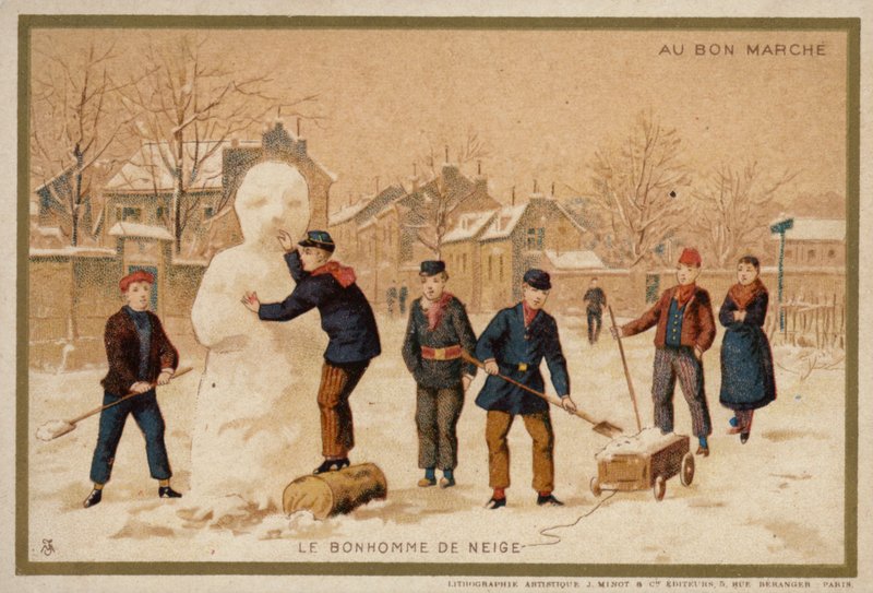 O boneco de neve (chromolitho) de French School