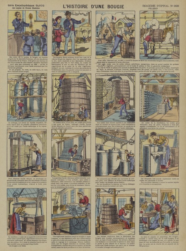 A história de uma vela (cor litho) de French School