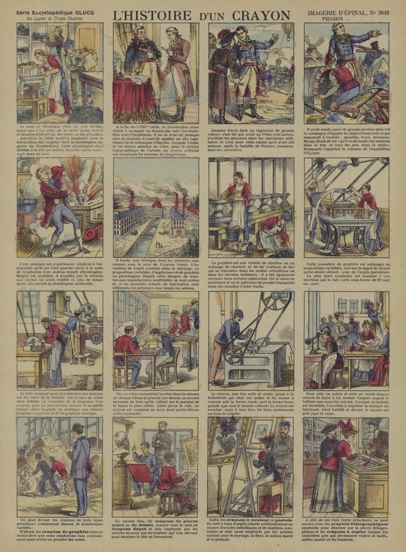 A história de um lápis (cor litho) de French School