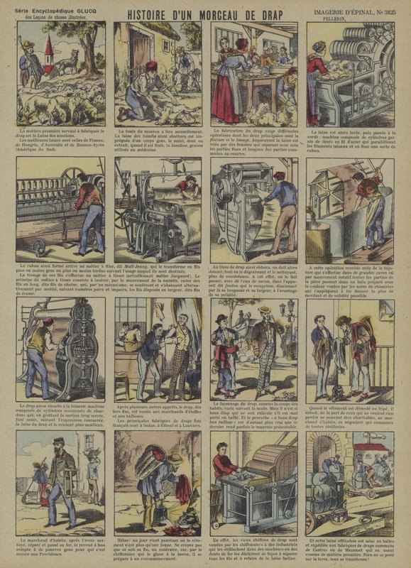 A história de um pedaço de tecido de lã (cor litho) de French School