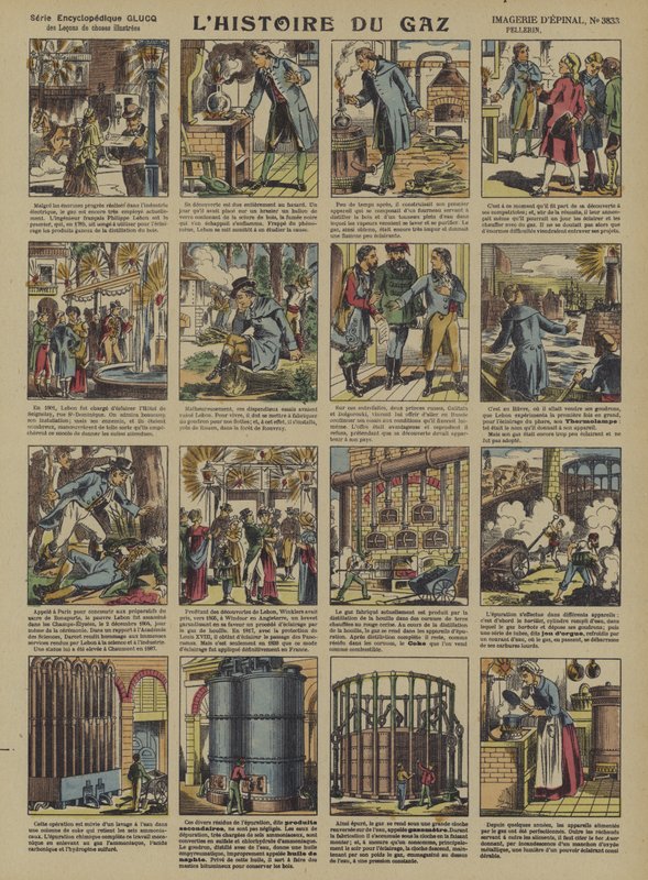 A história do gás (cor litho) de French School