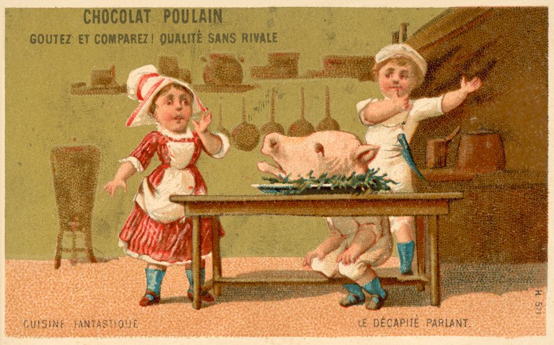 A cabeça que fala (chromolitho) de French School