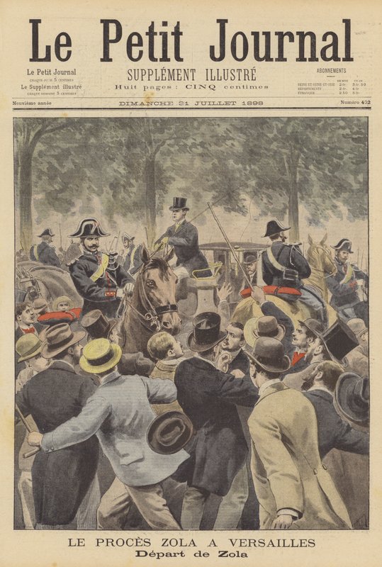 O julgamento de Emile Zola em Versalhes de French School