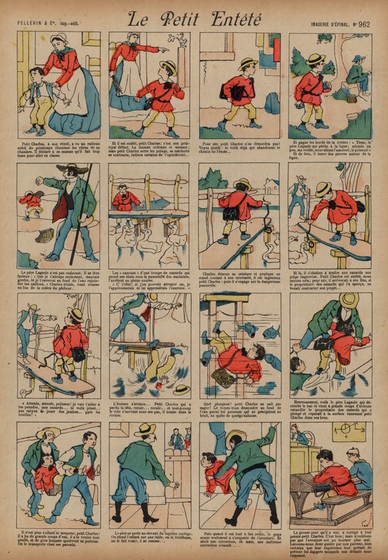 A criança voluntariosa (gravura colorida) de French School