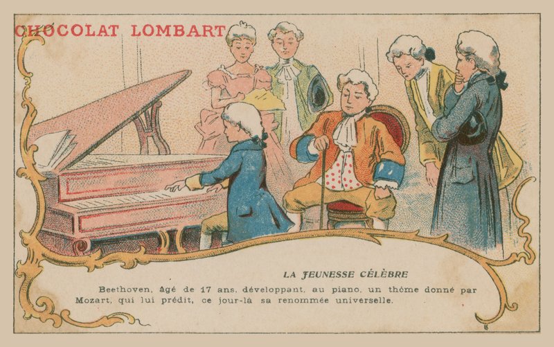 O jovem Beethoven ao piano de French School