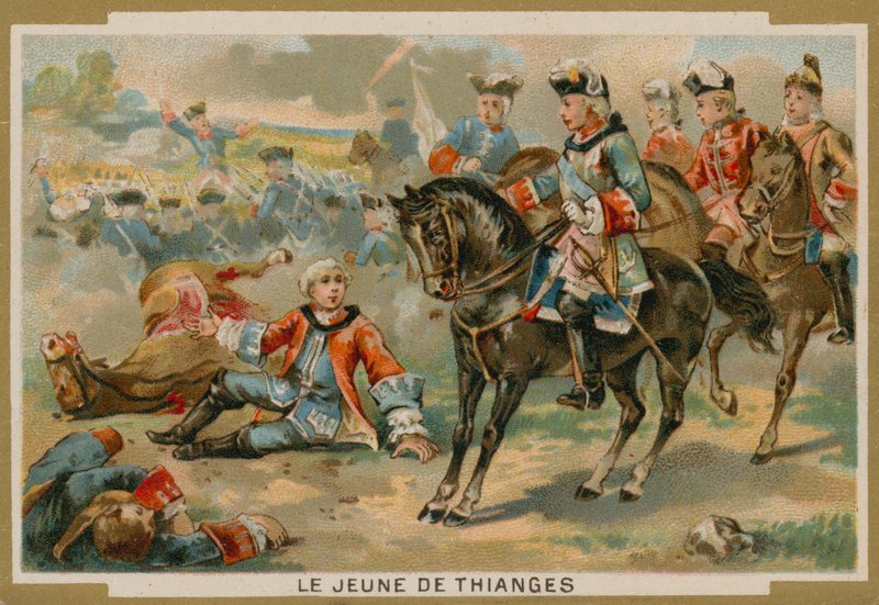 O jovem de Thianges, soldado francês de French School