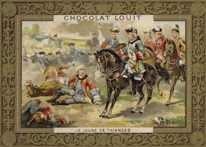 O jovem de Thianges, soldado francês de French School