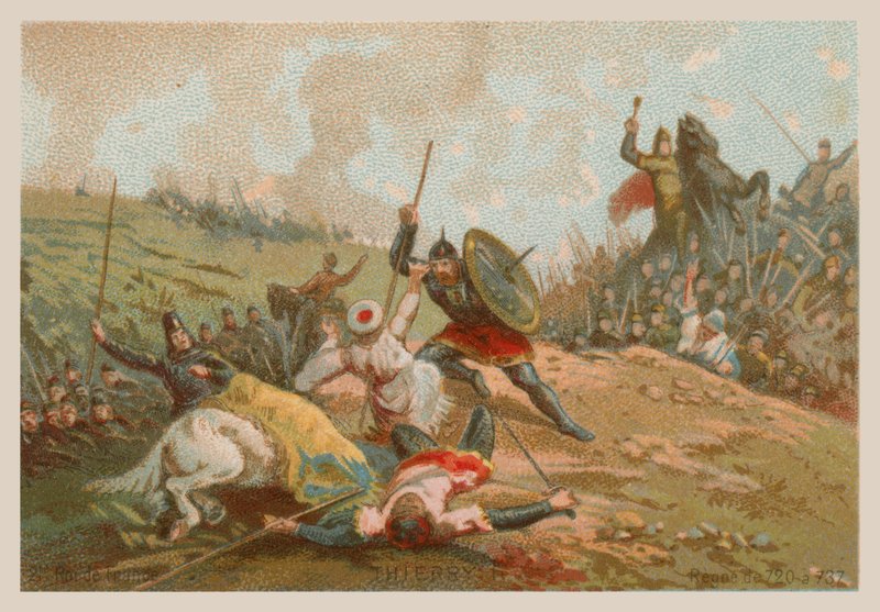 Thierry II, rei da França de 720-737 de French School