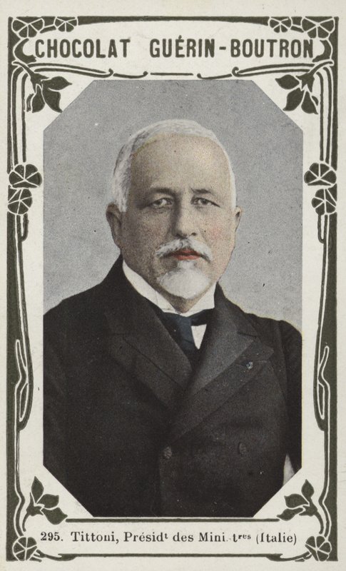 Tittoni, presidente de ministros, Itália (foto colorida) de French School