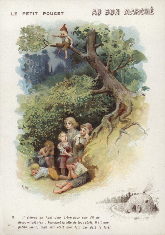Tom Thumb, sentado na árvore de French School