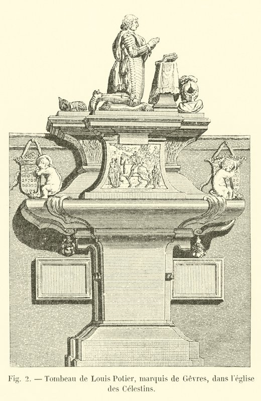 Túmulo de Louis Potier, Marquês de Gevres, na Igreja dos Celestinos de French School