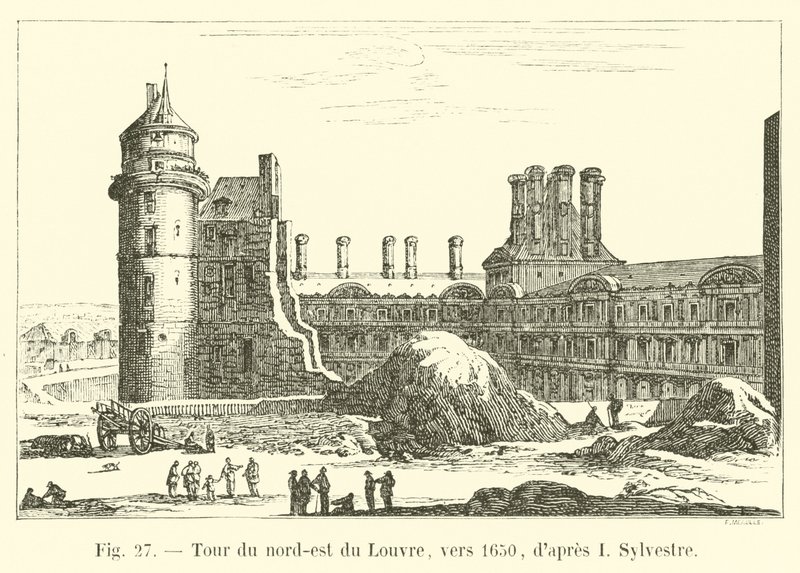 Tour do nordeste do Louvre, por volta de 1650, Sylvester dapres de French School