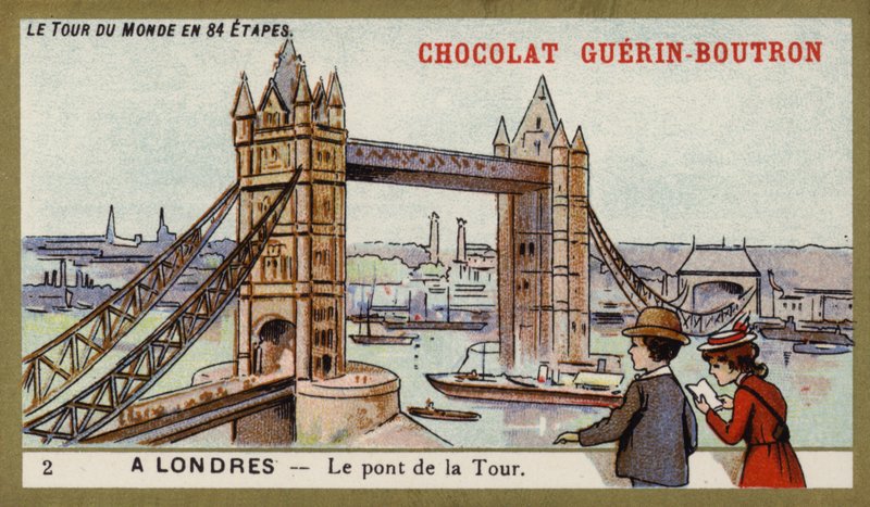 Tower Bridge, Londres (chromolitho) de French School