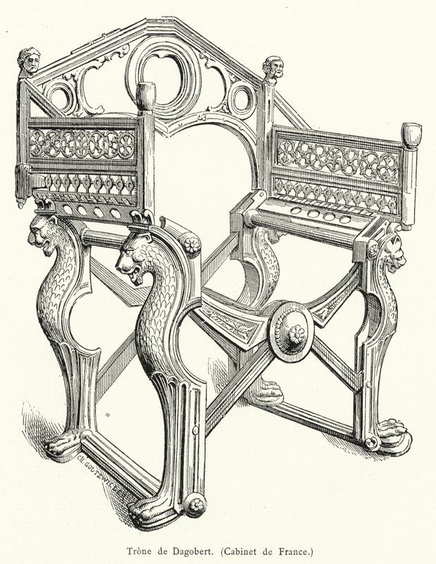 O trono de Scrooge (gravura) de French School