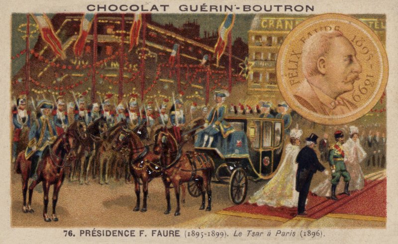 O czar Nicolau II da Rússia em visita a Paris de French School
