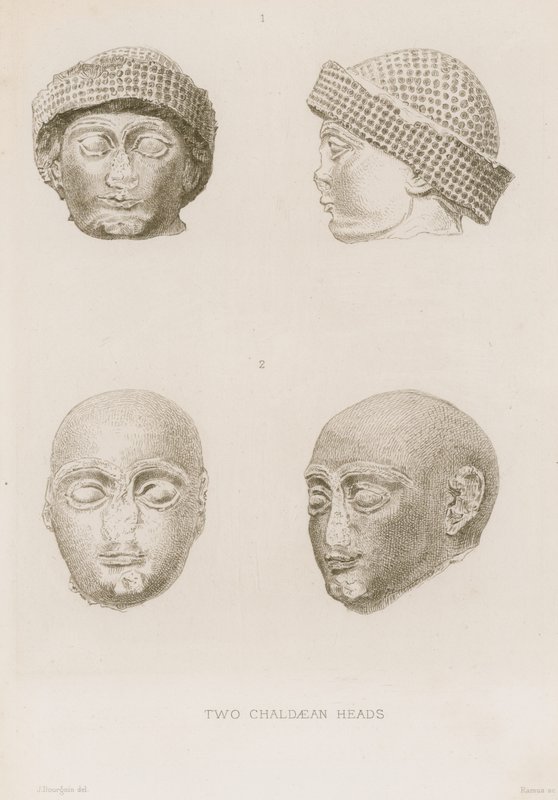 Duas cabeças caldeus de French School