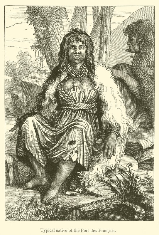 Típico nativo do Port des Francais (gravura) de French School
