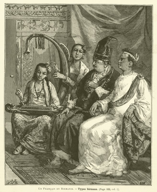 Um francês na Birmânia (gravura) de French School