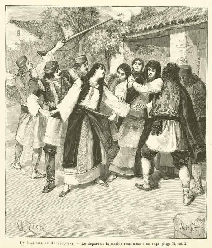 Un Mariage En Herzegovine (gravura) de French School