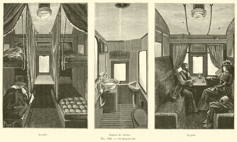 Un Wagon-Lit (gravura) de French School
