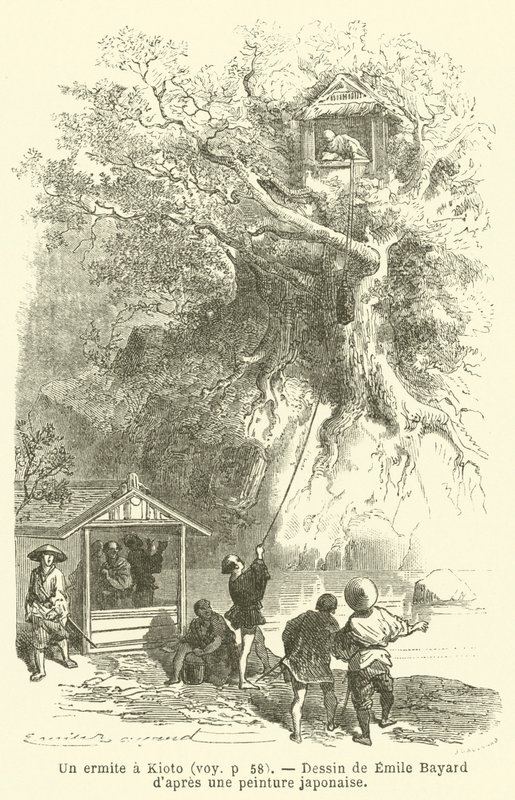 Uma viagem a Quioto (gravura) de French School