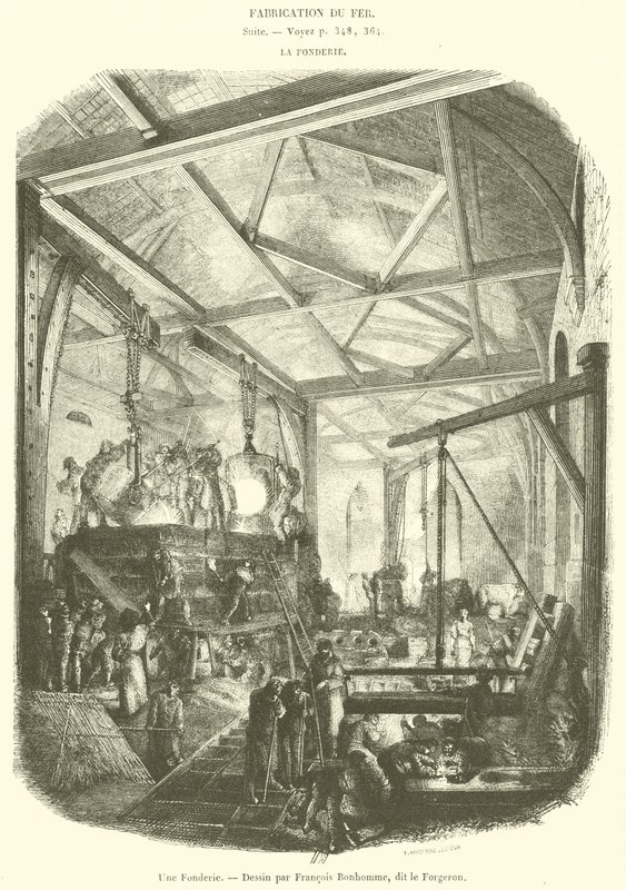 Une Fonderie (gravura) de French School