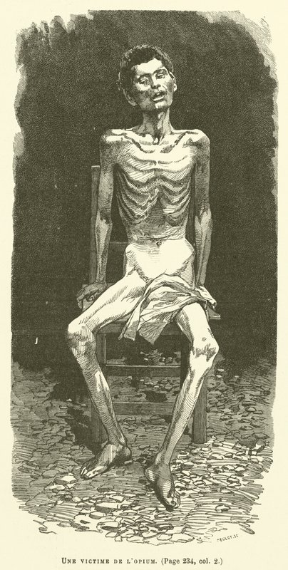 Uma Vítima de Ópio (gravura) de French School