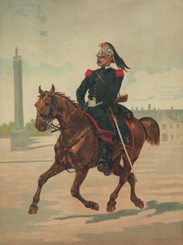 Soldado francês não identificado a cavalo de French School