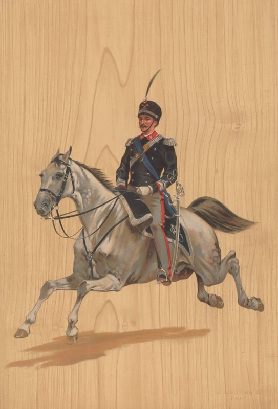 Soldado não identificado a cavalo de French School