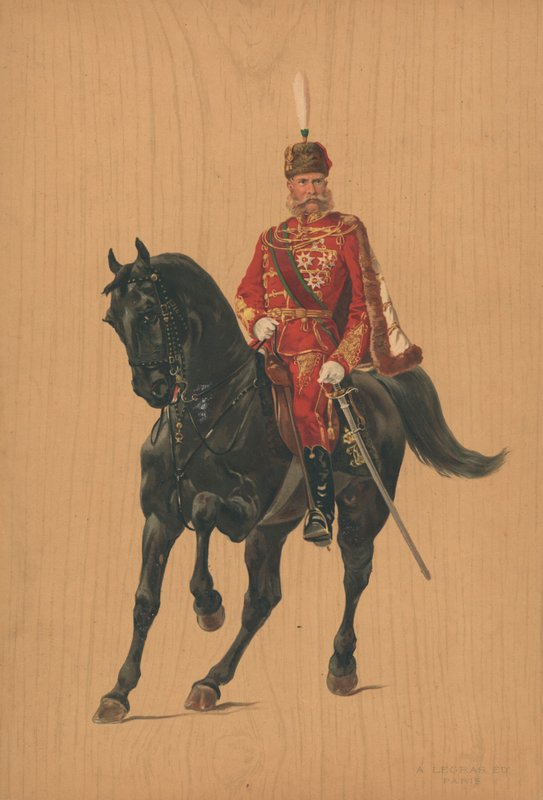 Soldado não identificado a cavalo de French School
