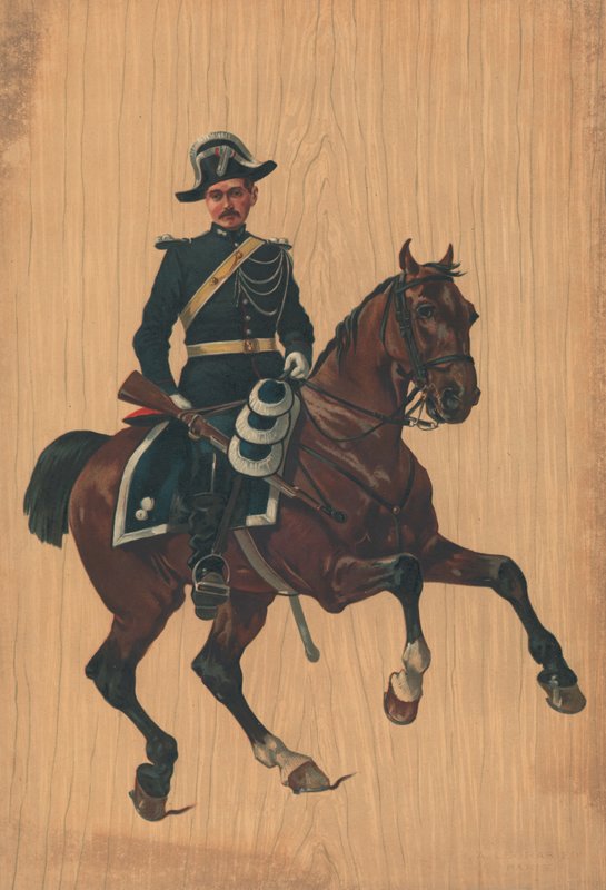 Soldado não identificado a cavalo de French School