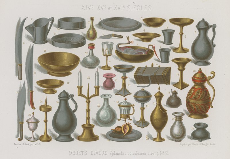 Vários objetos de French School