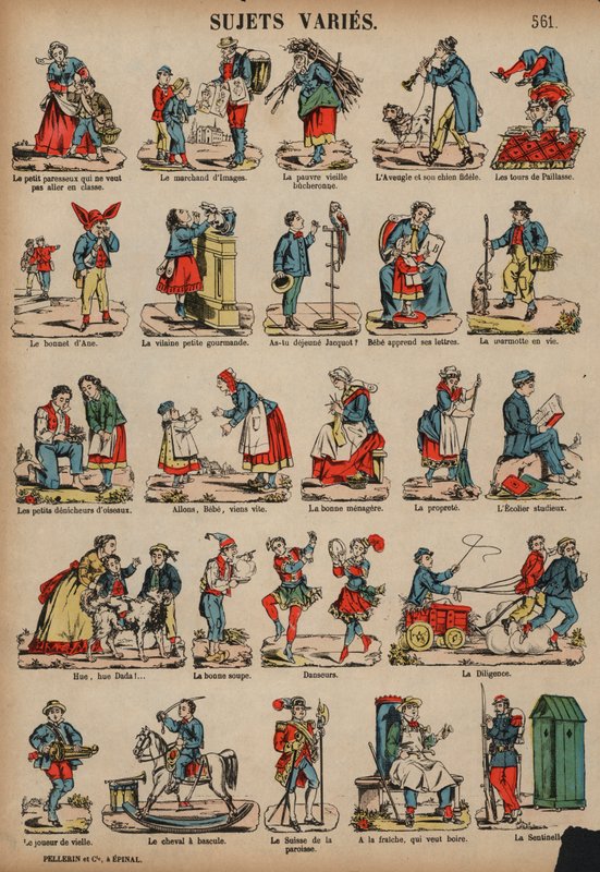 Vários assuntos (gravura colorida) de French School