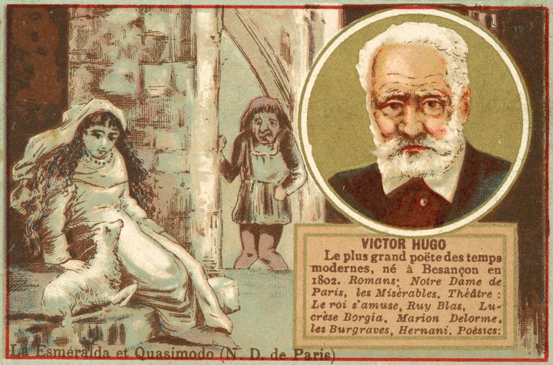Victor Hugo, autor francês (chromolitho) de French School