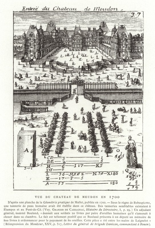 Vista do Chateau de Meudon em 1700 de French School