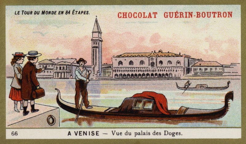 Vista do Palácio do Doge, Veneza (chromolitho) de French School