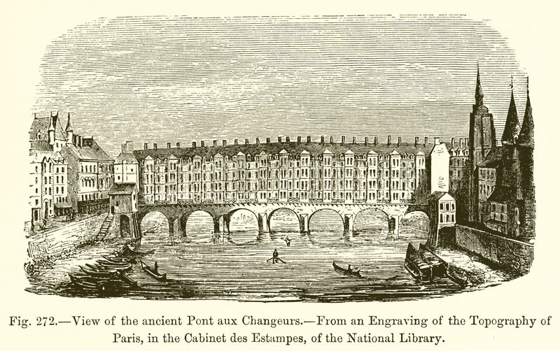 Vista da antiga ponte Changers de French School