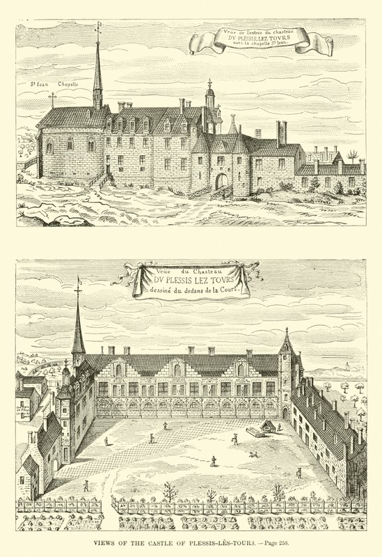 Vistas do Castelo de Plessis-les-Tours de French School