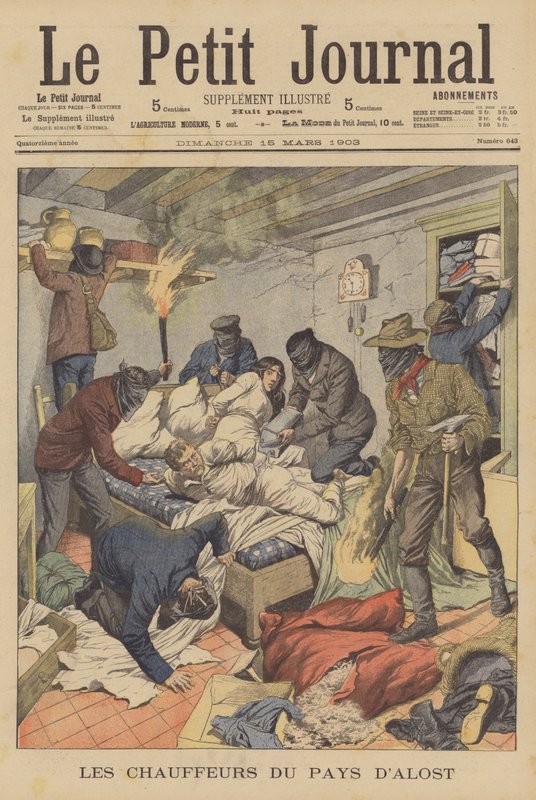 Roubo violento de uma fazenda perto de Aalst, Bélgica de French School