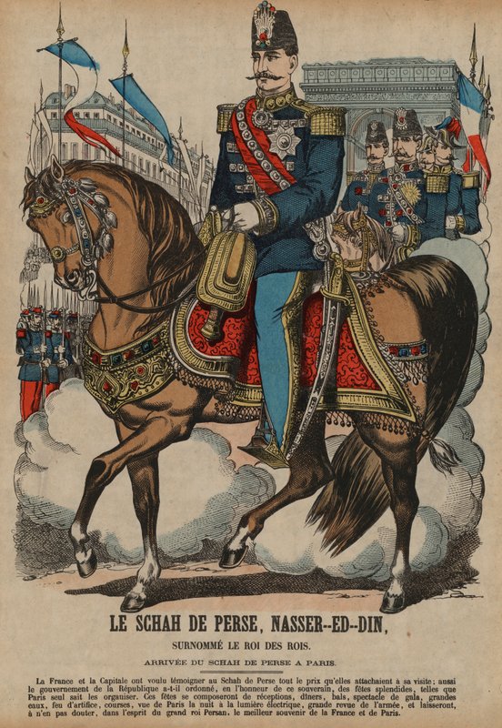 Visita de Naser al-Din, Shah da Pérsia, a Paris de French School