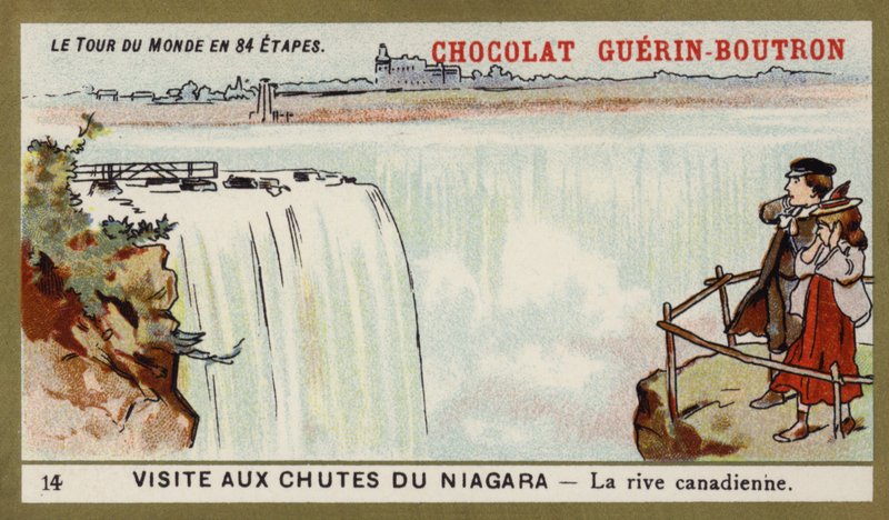 Visita às Cataratas do Niágara - o lado canadense (chromolitho) de French School