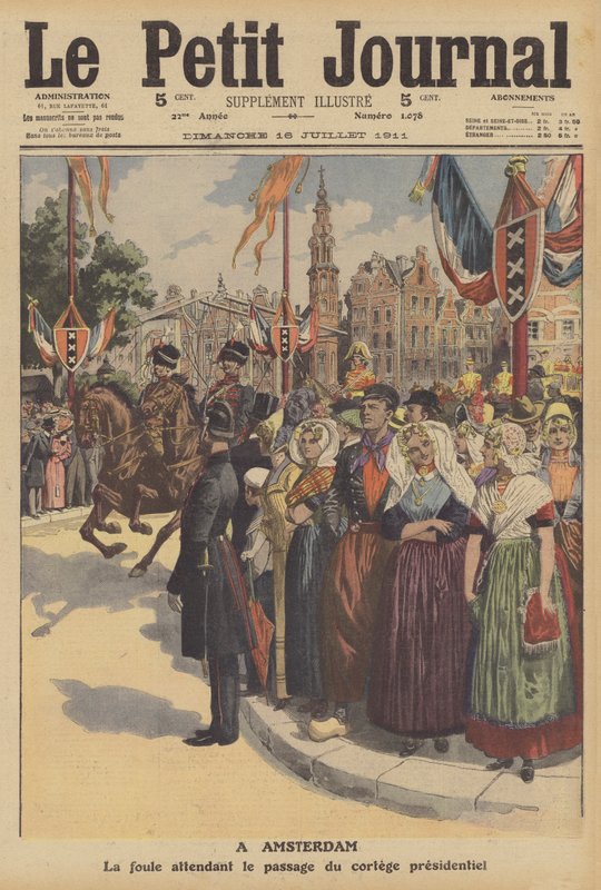 Visita do Presidente da França aos Países Baixos (cor litho) de French School