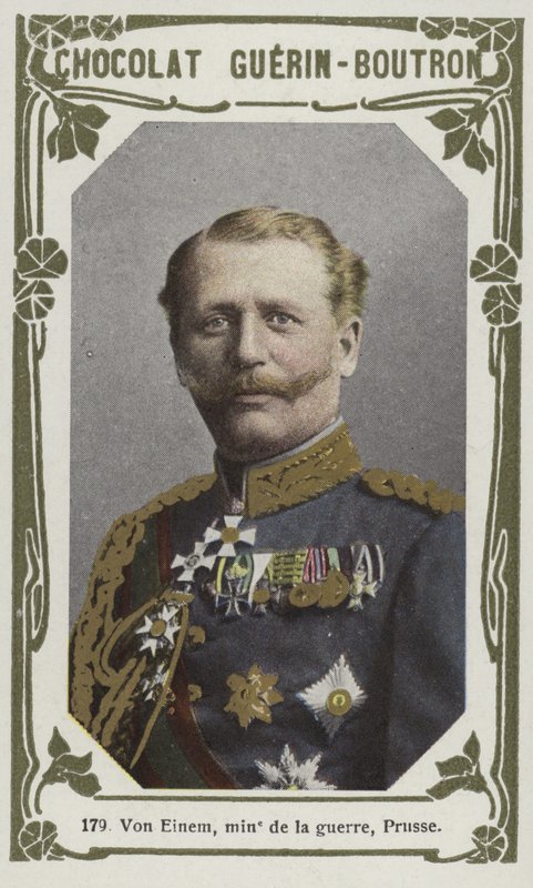 Von Einem, Ministro da Guerra, Prússia (foto colorida) de French School