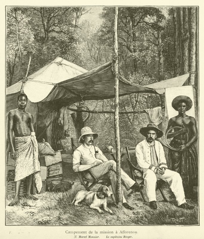 Voyage Au Pays De Kong (gravura) de French School